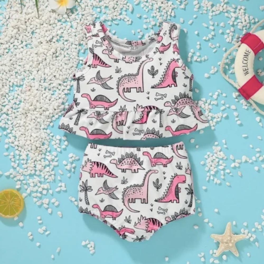 Girls Bikini Dinosaur Swimsuit